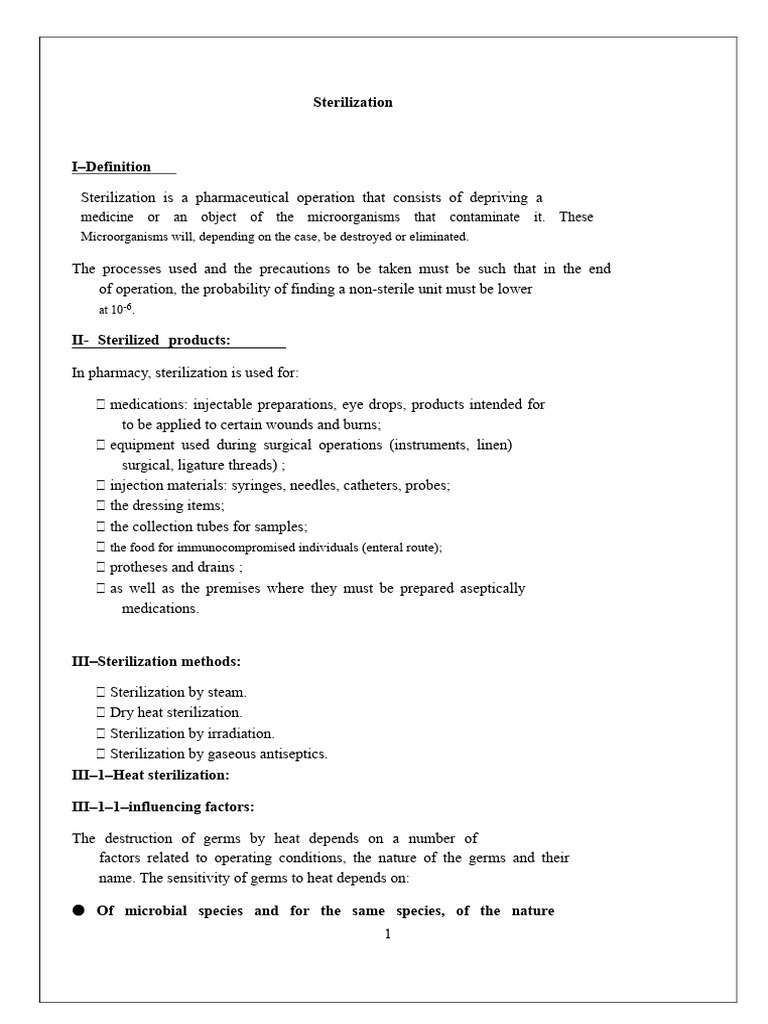 Understanding Sterilization Methods | PDF | Sterilization (Microbiology ...