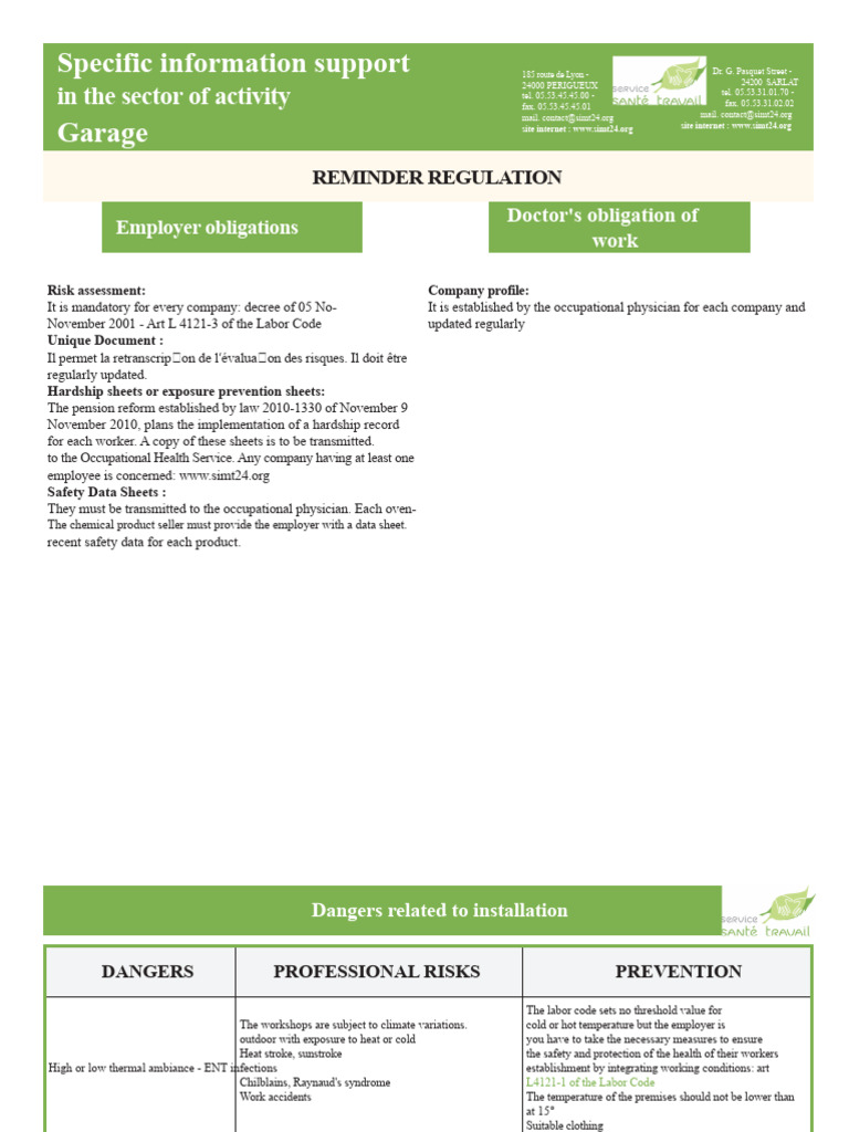 Example of Completed Unique Document Automotive Garage | PDF ...