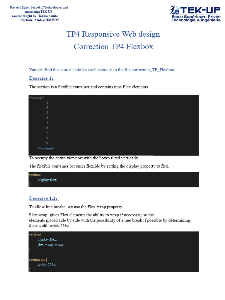 Responsive Web Design with Flexbox Techniques | PDF | Software ...