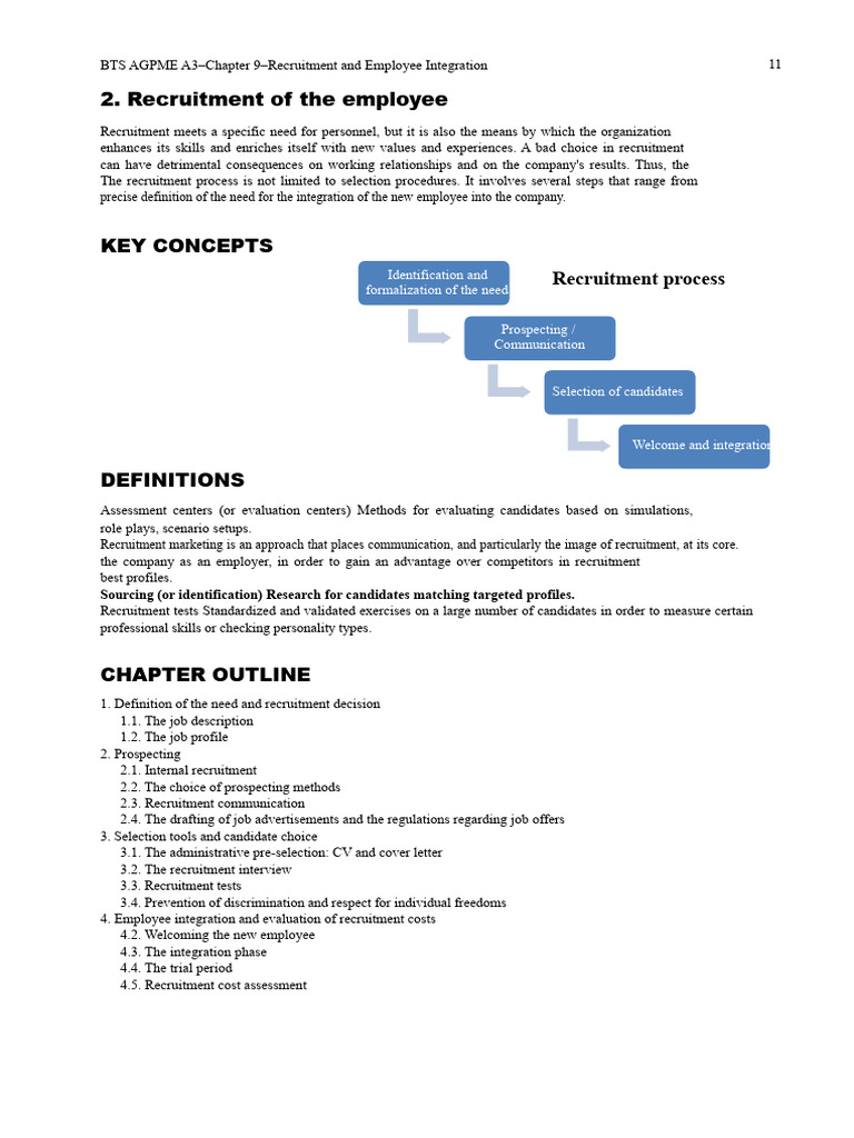 Recruitment and Employee Integration Guide | PDF | Recruitment | Employment