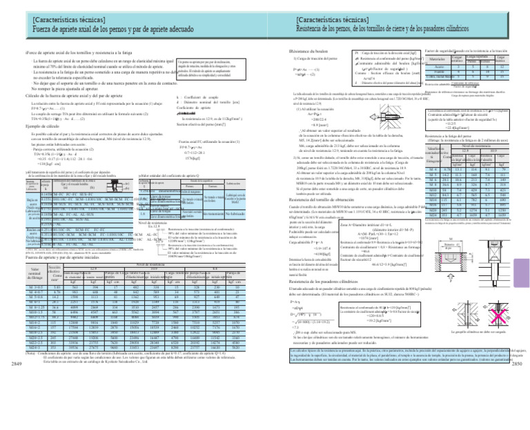 Apretado de Tornillos HR Precontratado PDF | PDF | Tornillo | Física ...