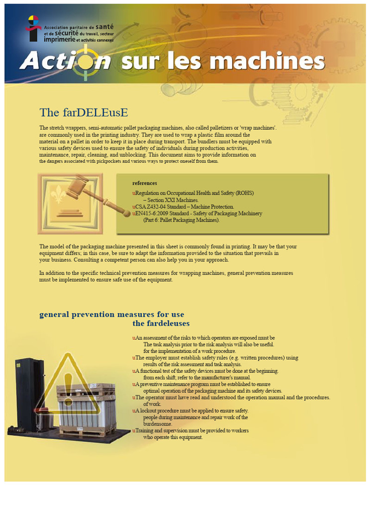 Safety Guidelines for Pallet Wrapping Machines | PDF | Safety ...