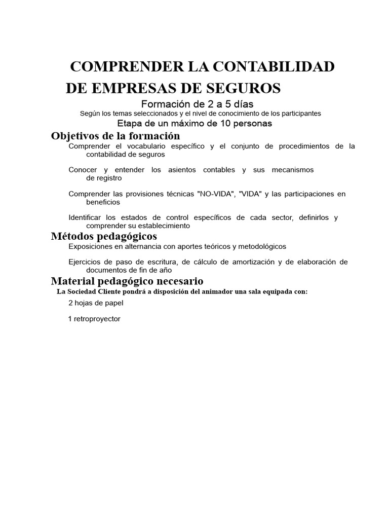 Contabilidad para Empresas de Seguros | PDF | Contabilidad | Seguro