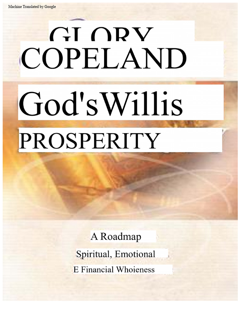 God's Will is Prosperity Explained | PDF | Covenant (Biblical) | Book ...