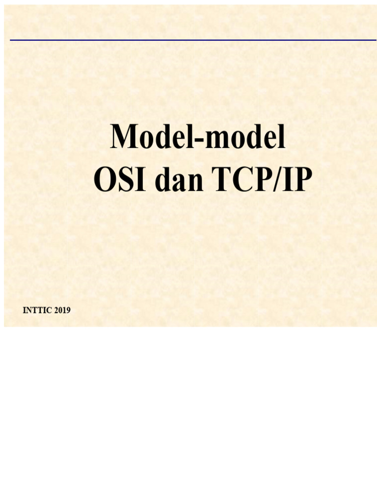 Model OSI dan TCP/IP: Panduan Lengkap | PDF