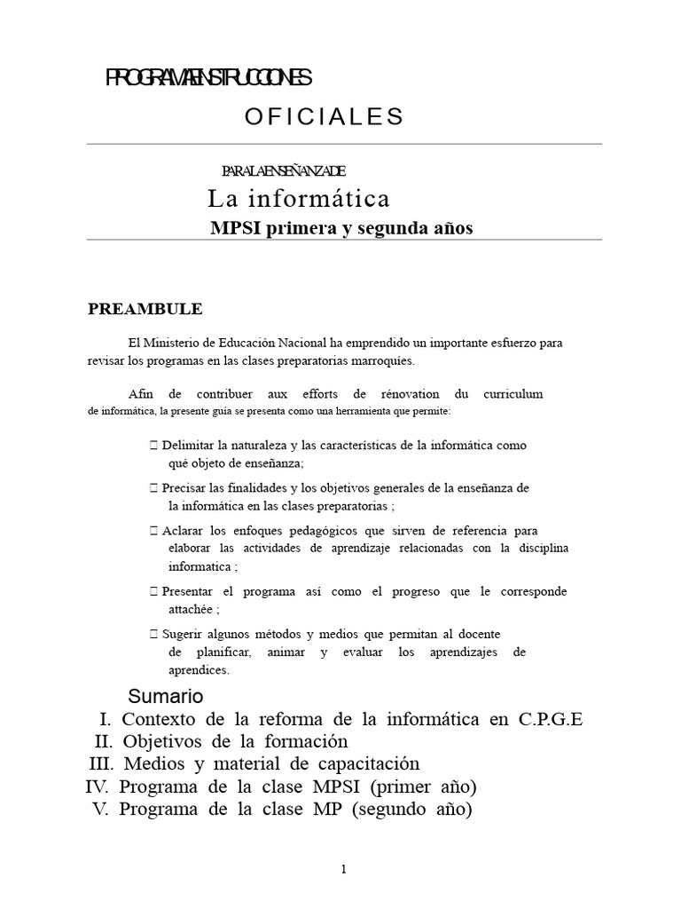 Info Mpsi Cpge - Ma | PDF | Ecuaciones | Ciencias de la Computación
