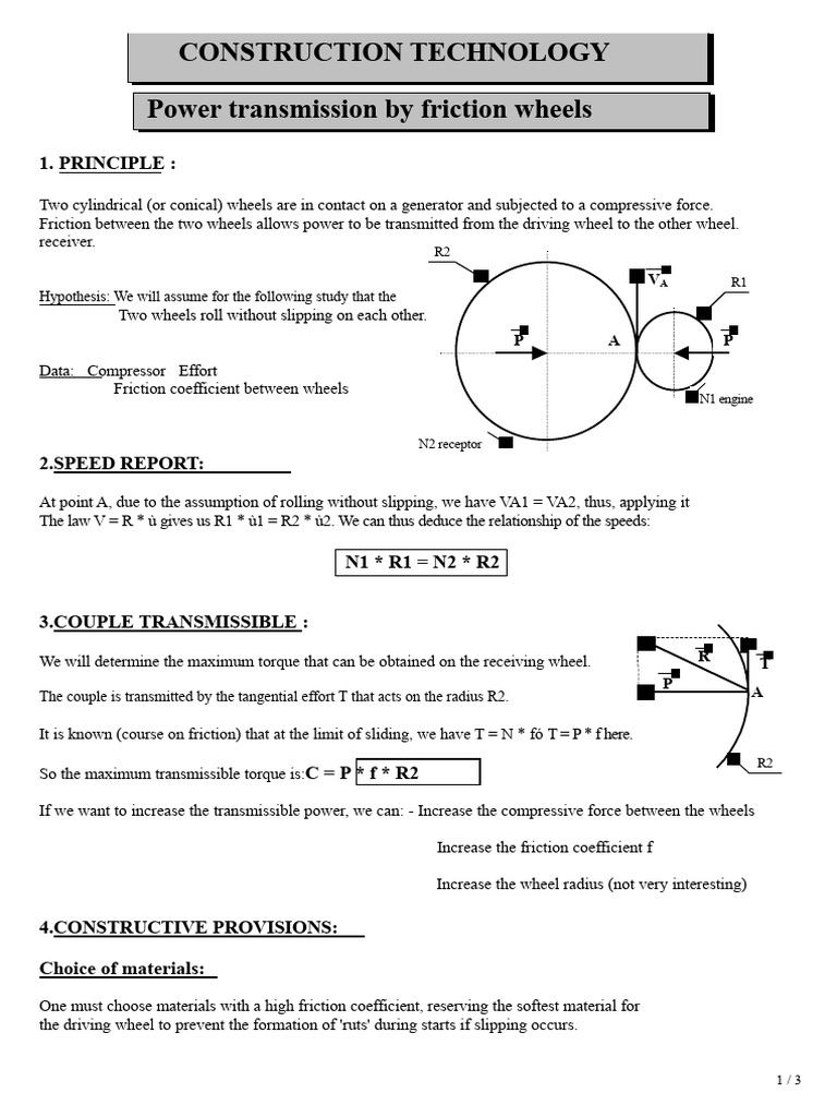 Friction Wheels | PDF | Friction | Mechanics