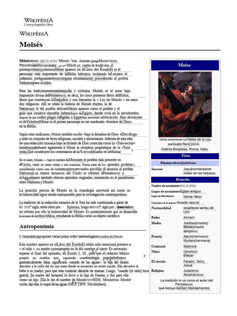 Moisés | PDF | Moisés | Libro del éxodo