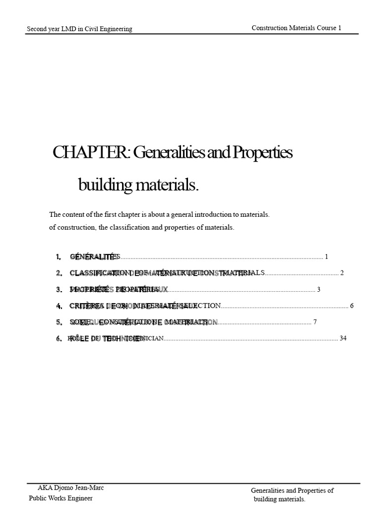 Construction Materials Overview for Engineers | PDF | Concrete | Lime ...
