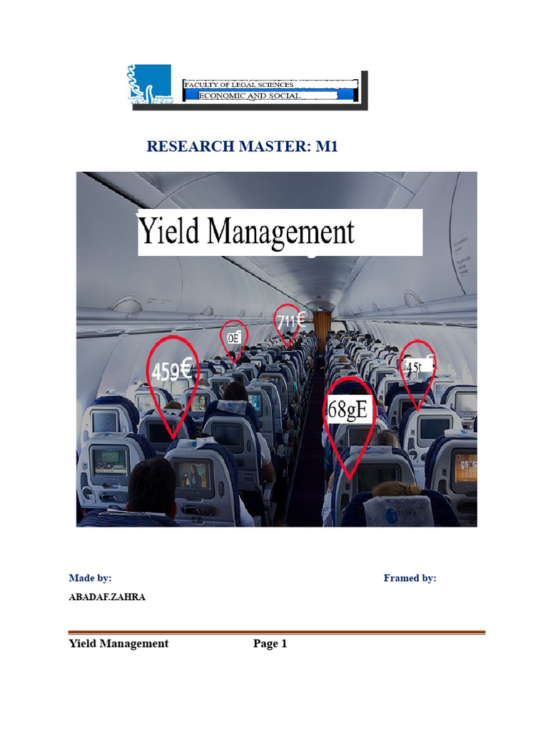YIELD MANAGEMENT report end-1.docx | PDF | Pricing | Business