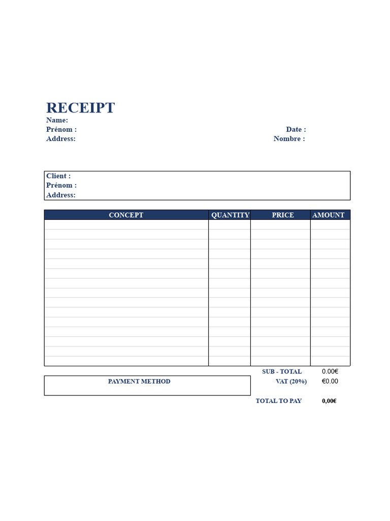Invoice Receipt Template | PDF