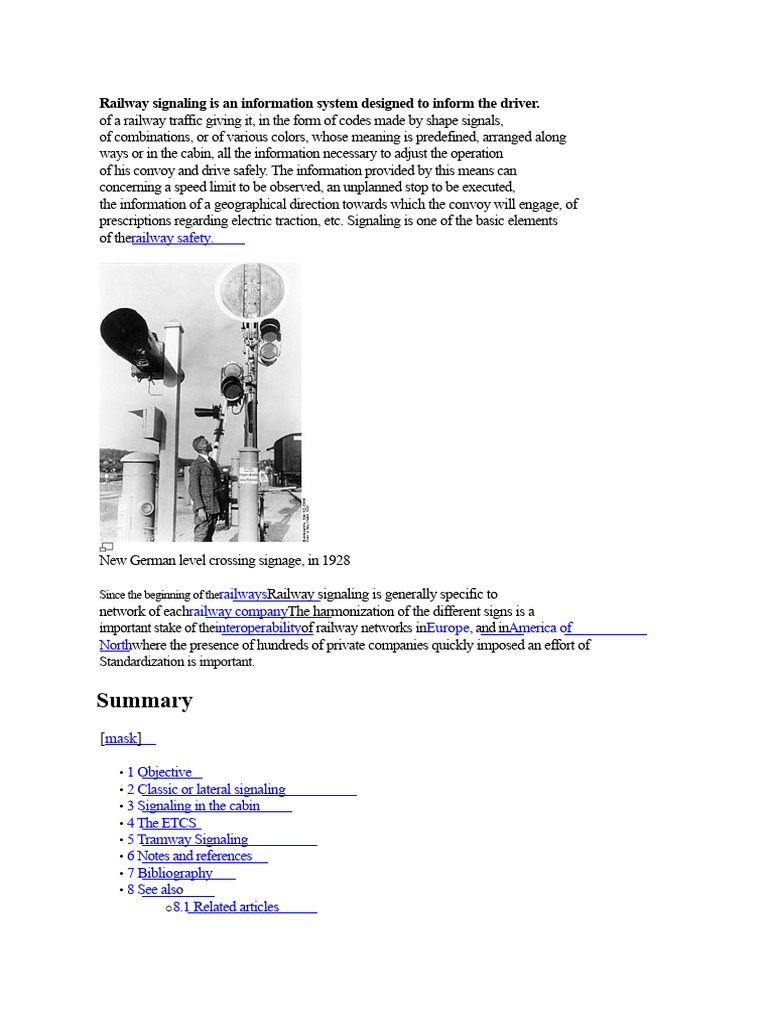 railway signaling | PDF | Rail Transport | Safety