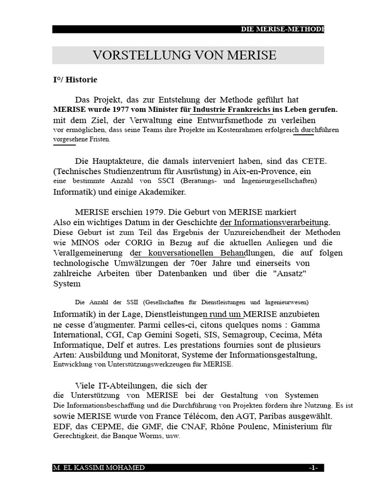 Merise Methode | PDF