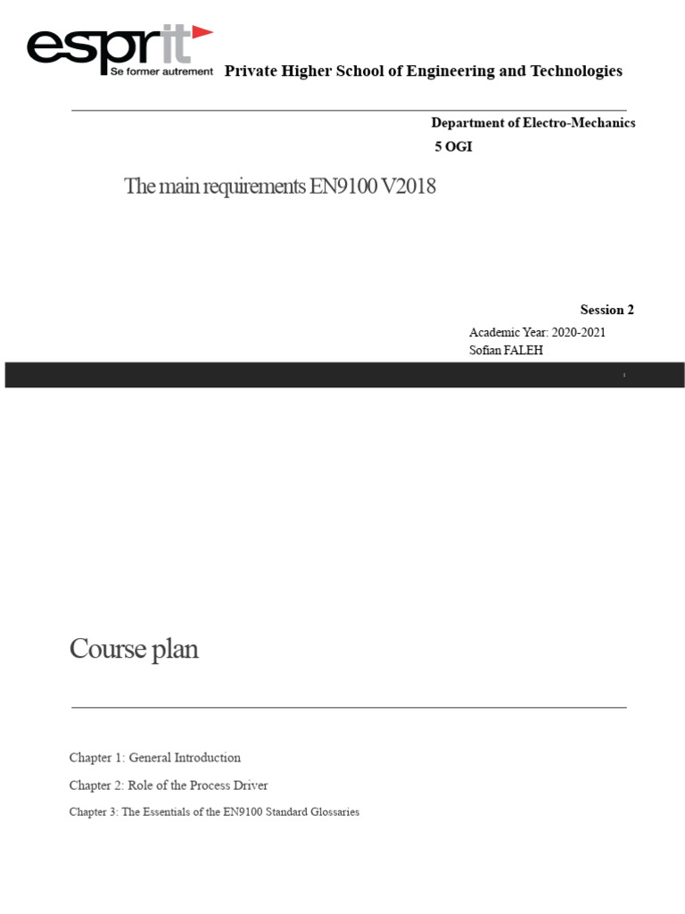 EN9100 Standard Requirements Overview | PDF | Verification And ...