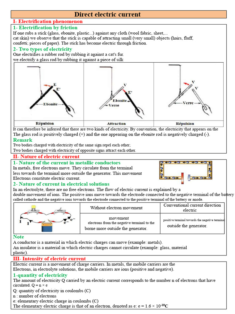 Understanding Electric Current Basics | PDF | Electric Current ...