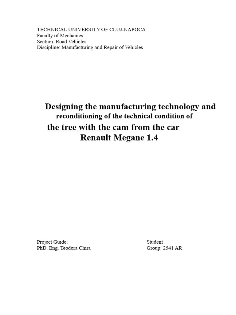 Manufacturing Camshaft Technology Guide | PDF | Gear | Engineering ...