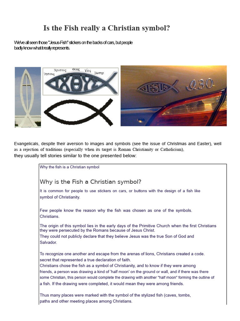 The Fish Symbol in Christianity Explained | PDF