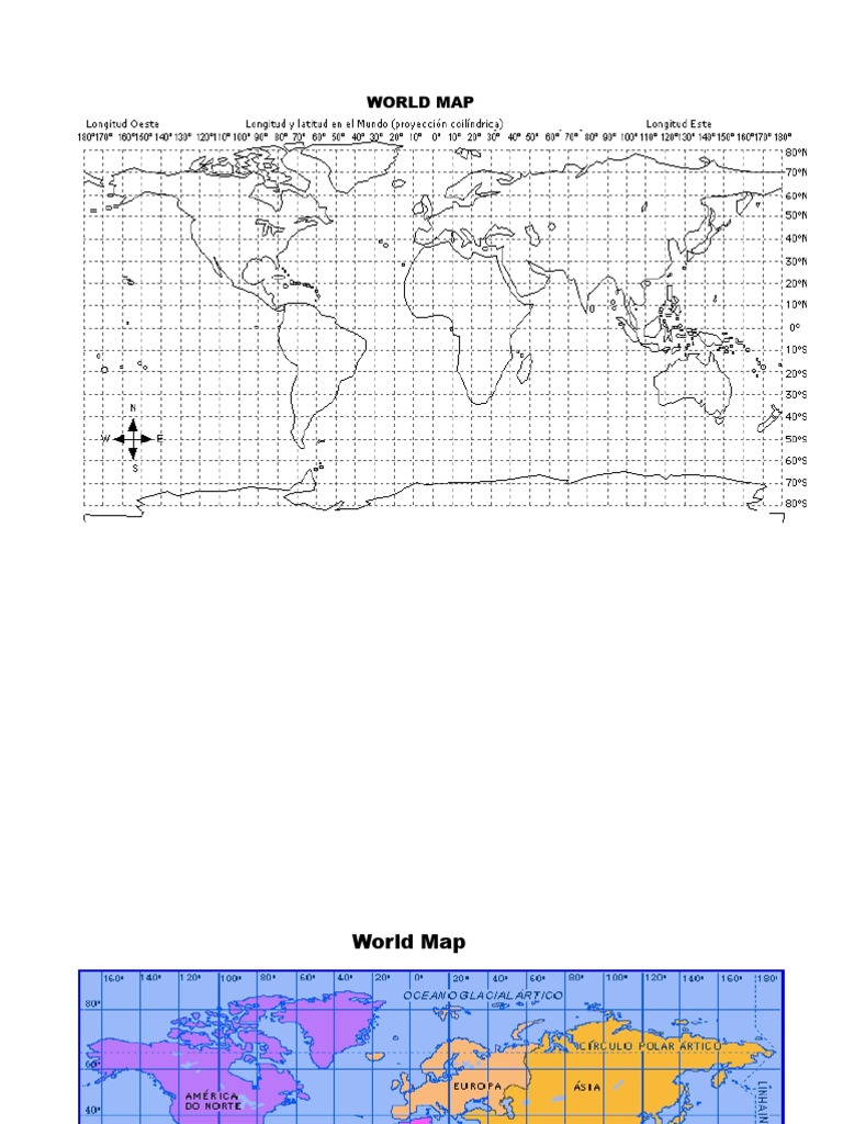 World Map With Parallels and Meridians | PDF