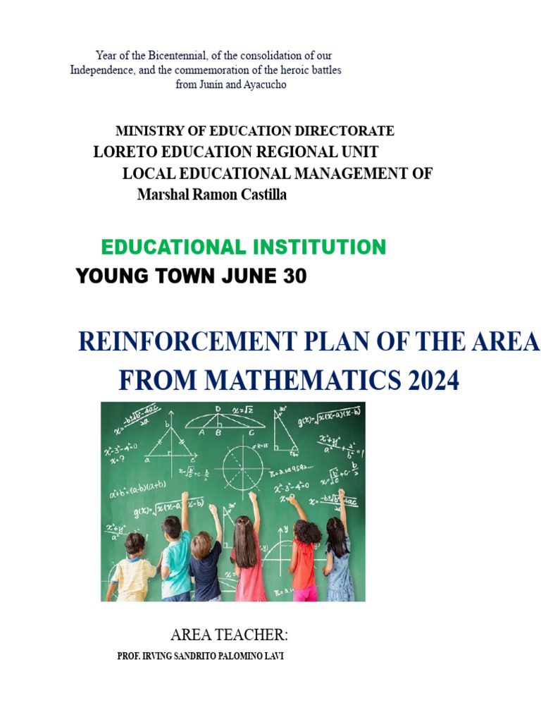 Mathematics Reinforcement Plan 2024 | PDF | Geometry | Shape