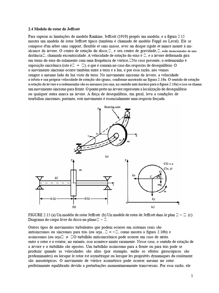 Modelo de Rotor de Jeffcott: Análise e Dinâmica | PDF | Oscilação ...