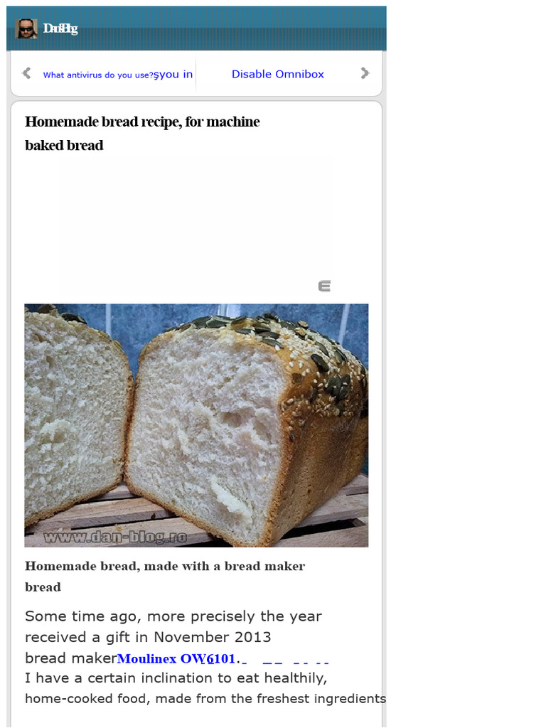 Homemade Bread Recipe For Bread Maker | PDF | Breads | Flour
