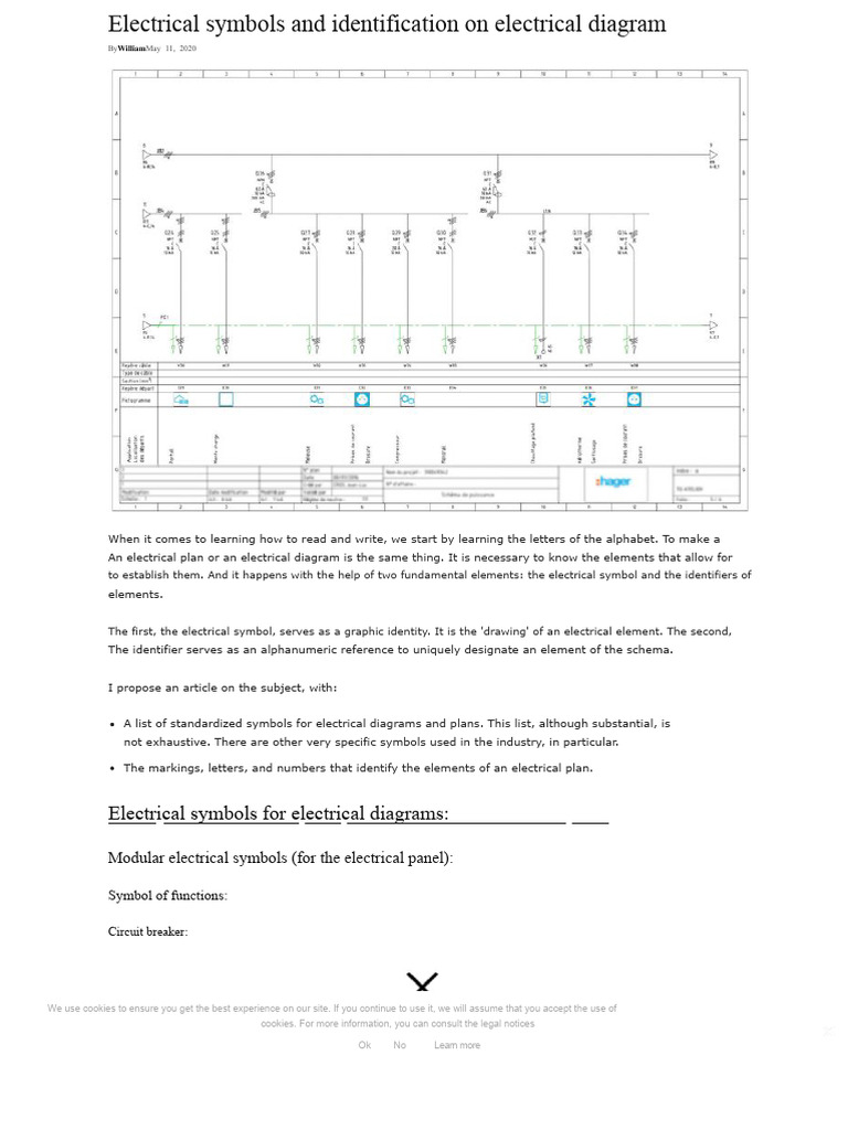 Electrical Symbols and Identification on Electrical Diagrams | PDF ...