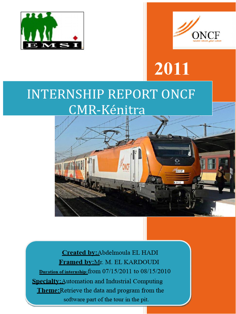 ONCF Internship Report: Automation Insights | PDF | Rail Transport