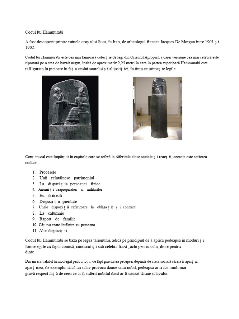 Codul Lui Hammurabi | PDF