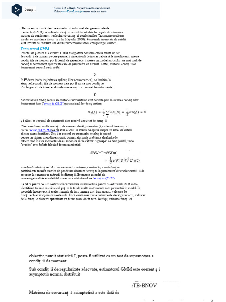 GMM Eviews | PDF