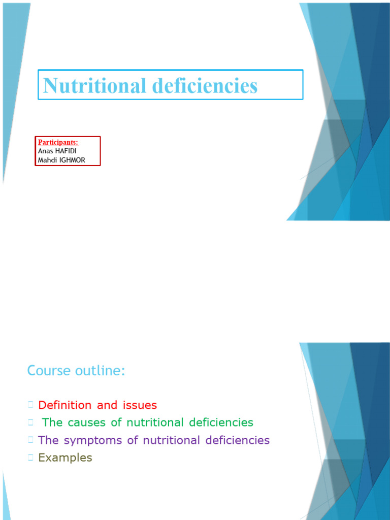 Understanding Nutritional Deficiencies | PDF | Vitamin | Malnutrition