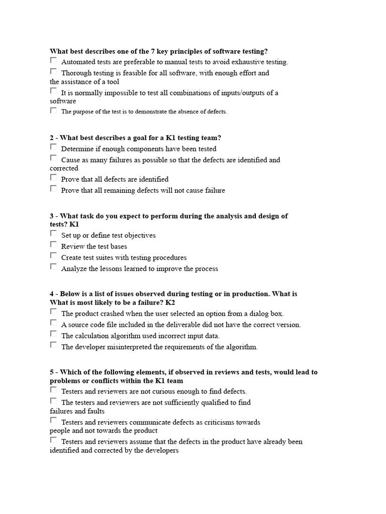 Mock Exam with Correction | PDF | Software Testing | Reliability ...