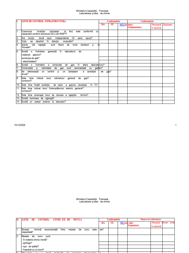 Checklist LABO | PDF