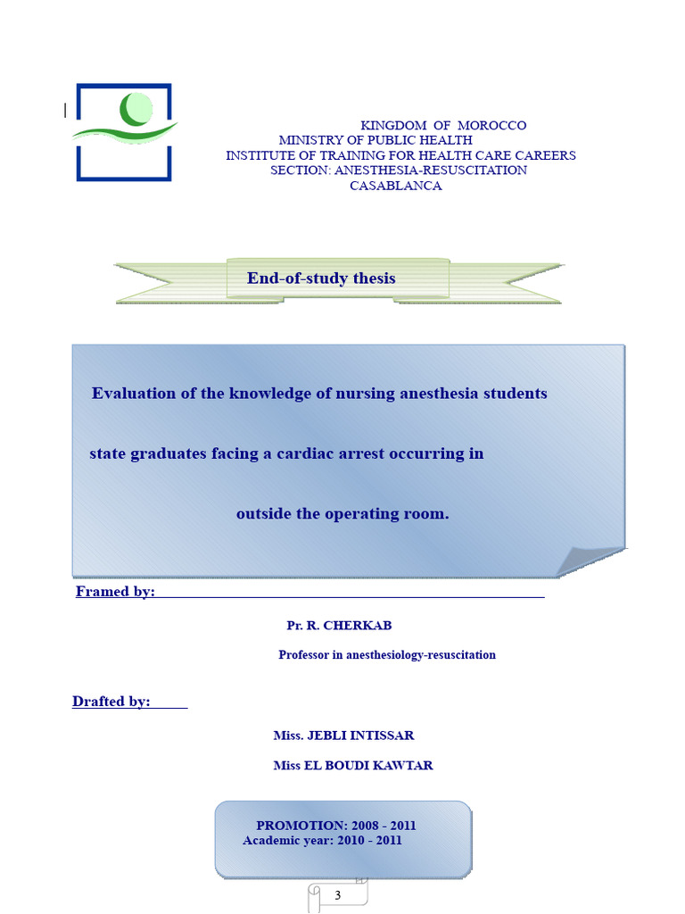 Nursing Anesthesia Students' CPR Knowledge Evaluation | PDF | Cardiac ...