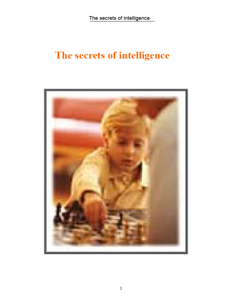 Understanding the Secrets of Intelligence | PDF | Intelligence Quotient ...
