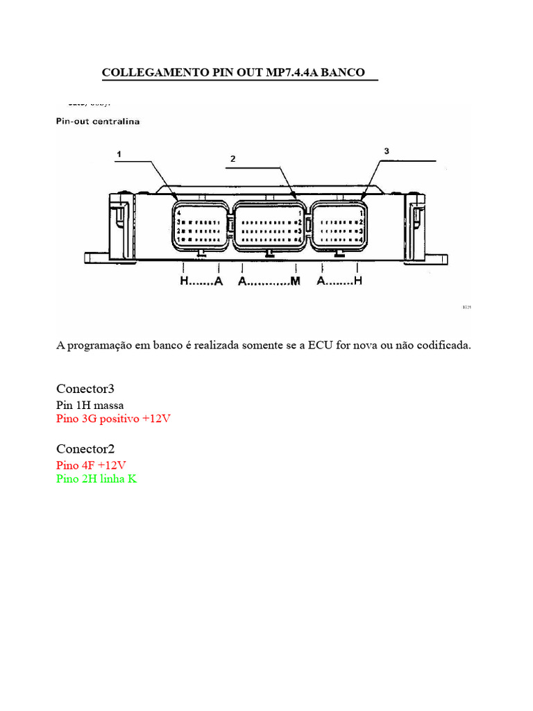 Pinout Conector MP7.4.4A Banco | PDF