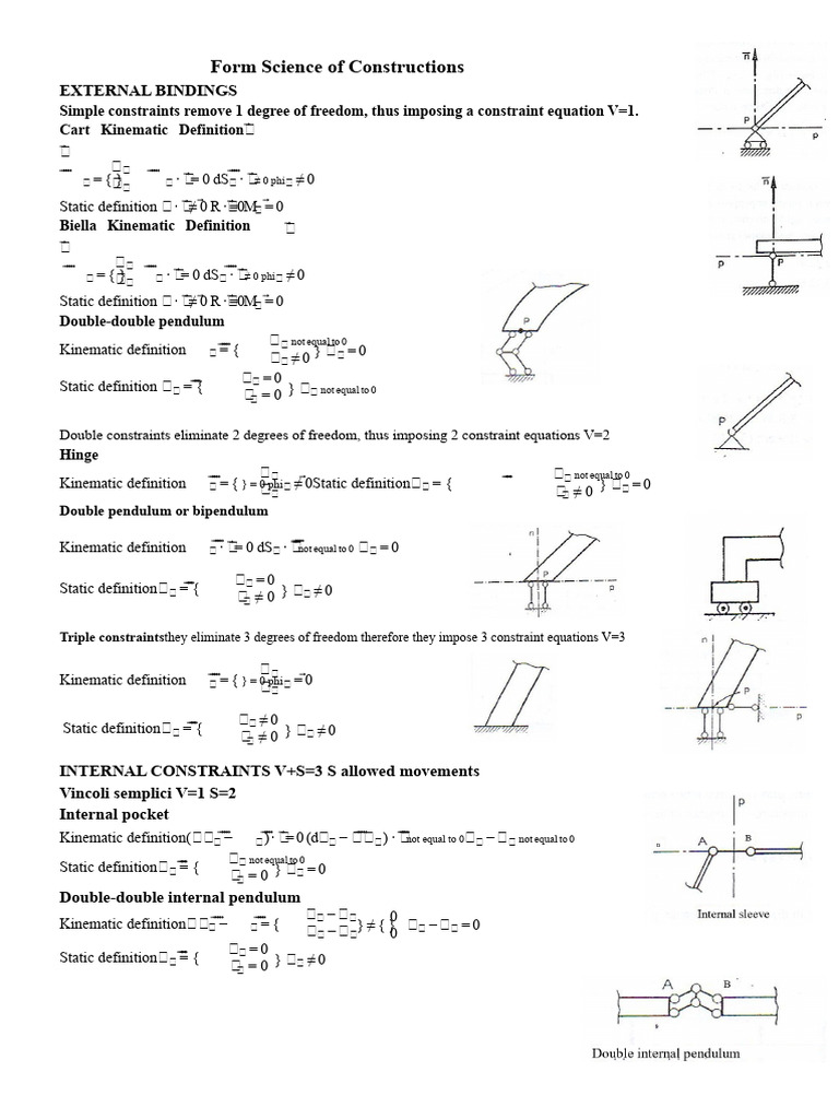 Kinematic Constraints in Mechanical Systems | PDF | Kinematics ...