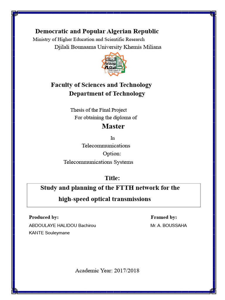 FTTH Network Planning for High-Speed Internet | PDF | Optical Fiber ...