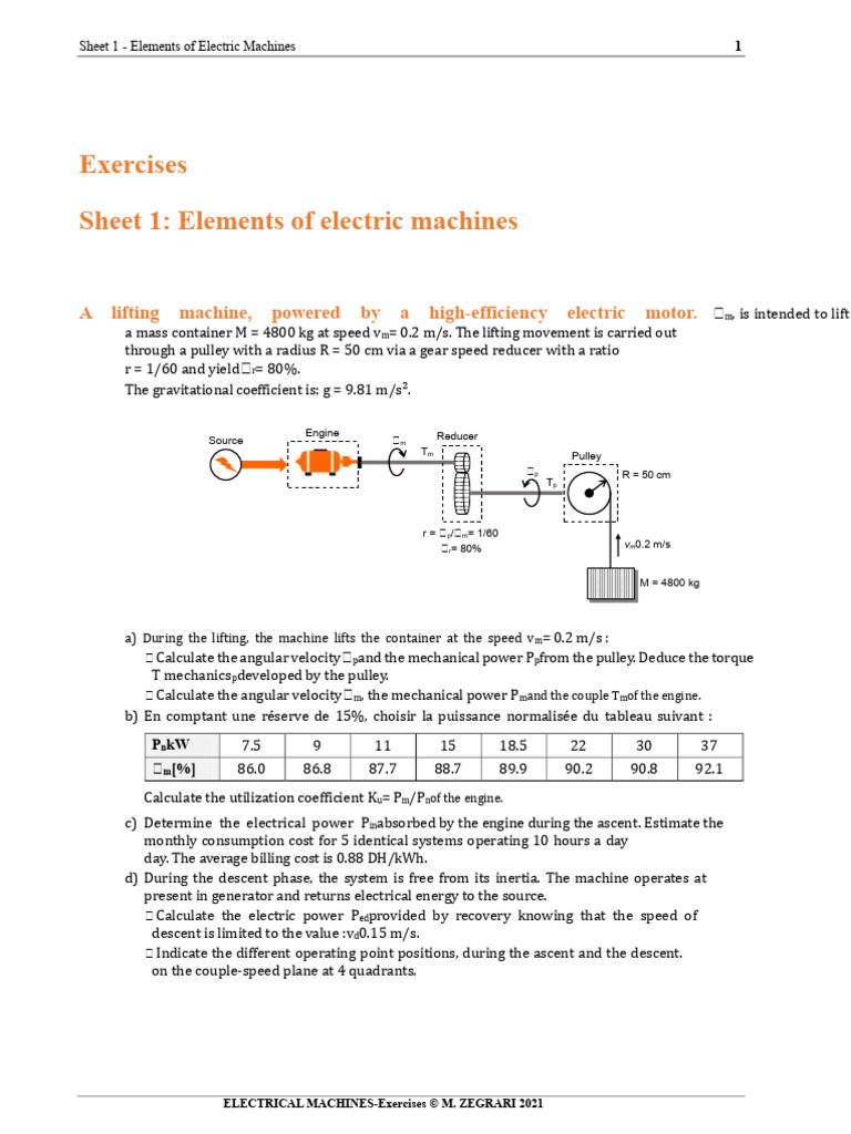 Electric Machine Calculations and Analysis | PDF | Electric Motor ...