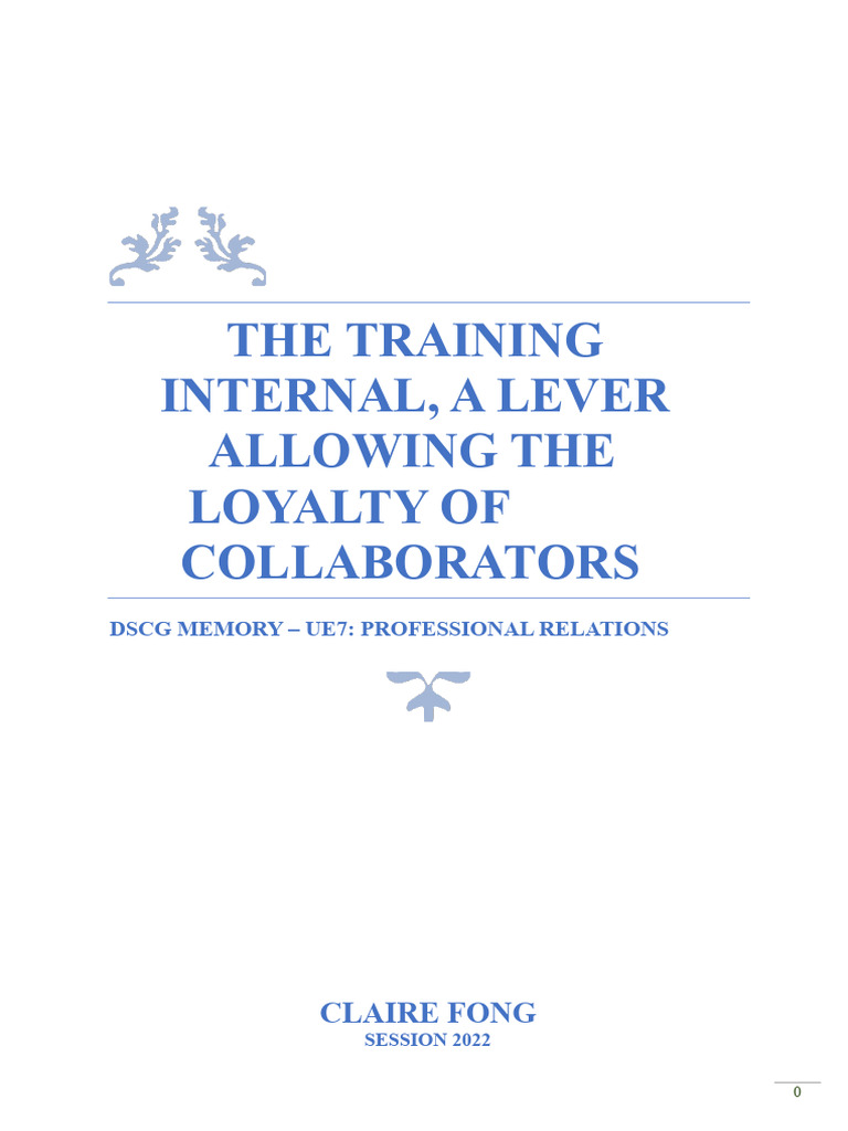 Internal Training for Employee Loyalty | PDF | Employment | Knowledge ...