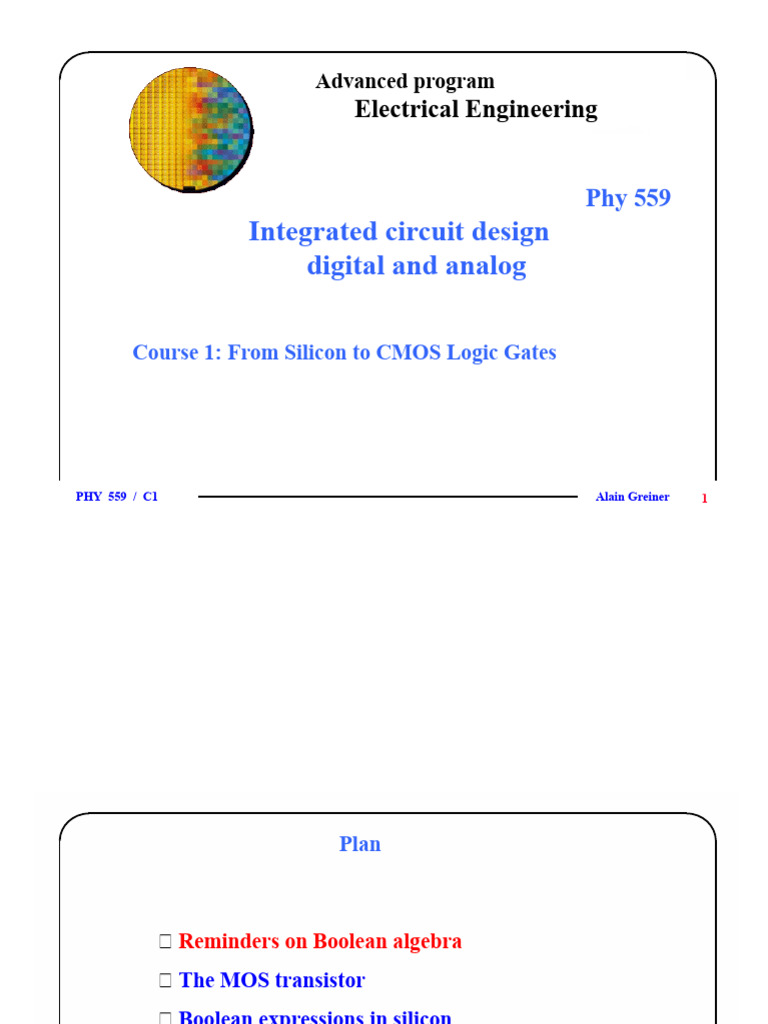 Course 1 Cmos | PDF | Cmos | Logic Gate