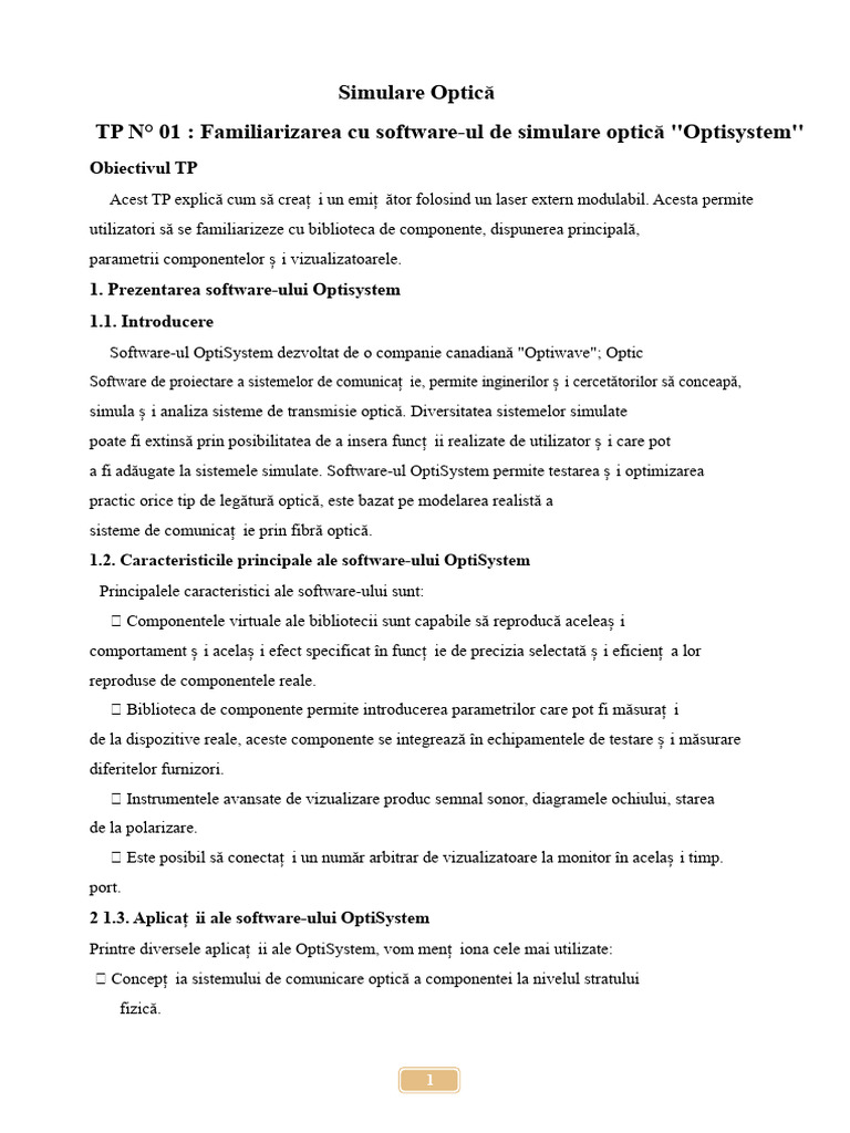 TP Optisystem | PDF