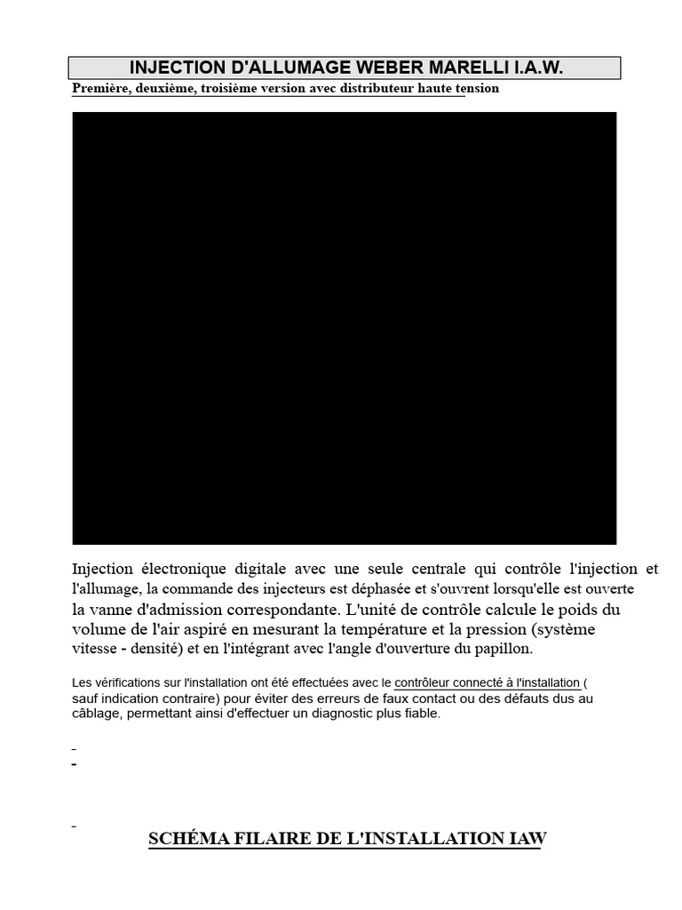 Vérification de l'injection Weber Marelli IAW | PDF | Injection (moteur ...