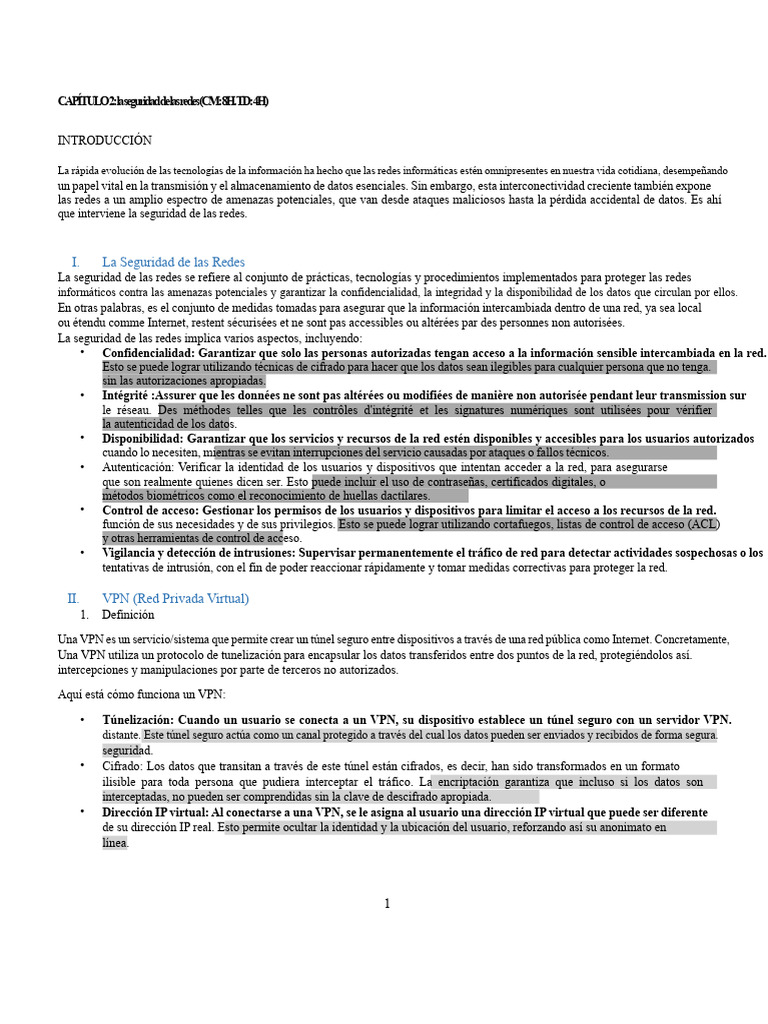 CAPÍTULO 2 - La Seguridad de Las Redes | PDF | Cortafuegos (informática ...