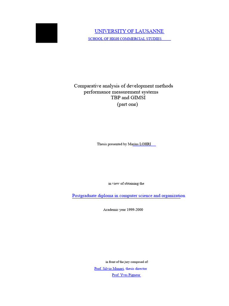 Comparative Analysis of TBP and GIMSI | PDF | System | Strategic Management