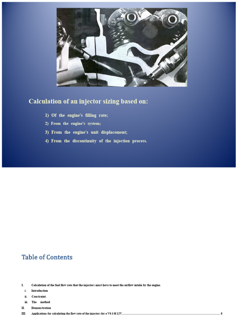 Calculation of The Flow Rate of Injectors Original Edition Site | PDF ...