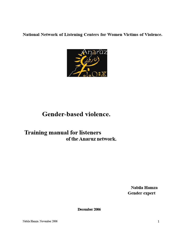 Training Manual for Gender Violence Listeners | PDF | Violence | Woman