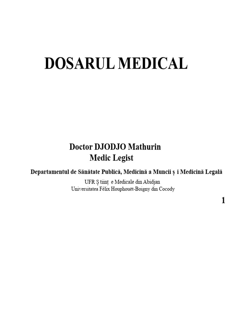 Dosar Medical | PDF