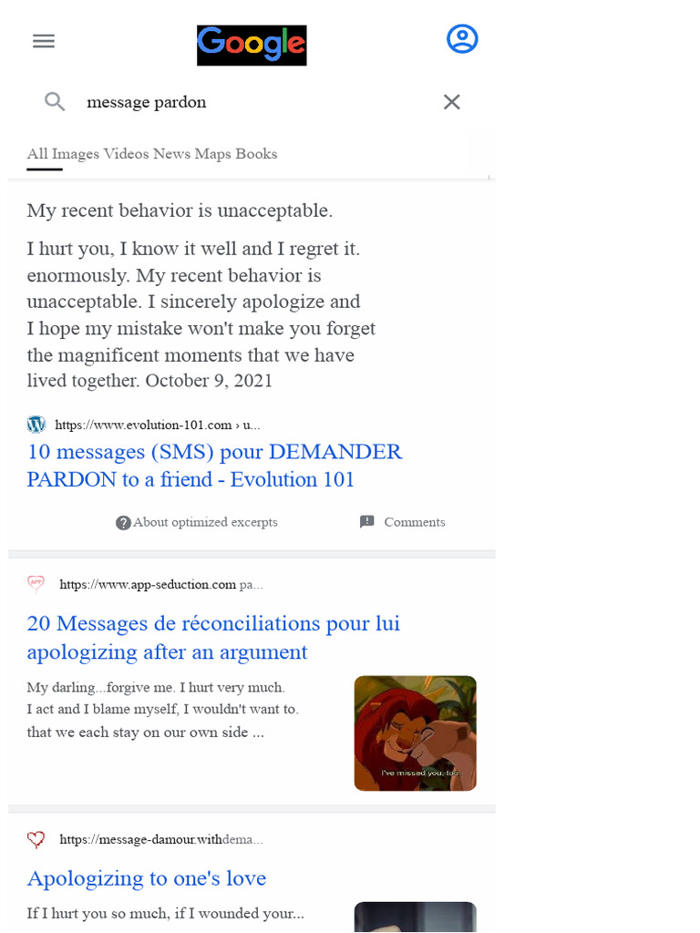 Message Apology - Google Search PDF | PDF
