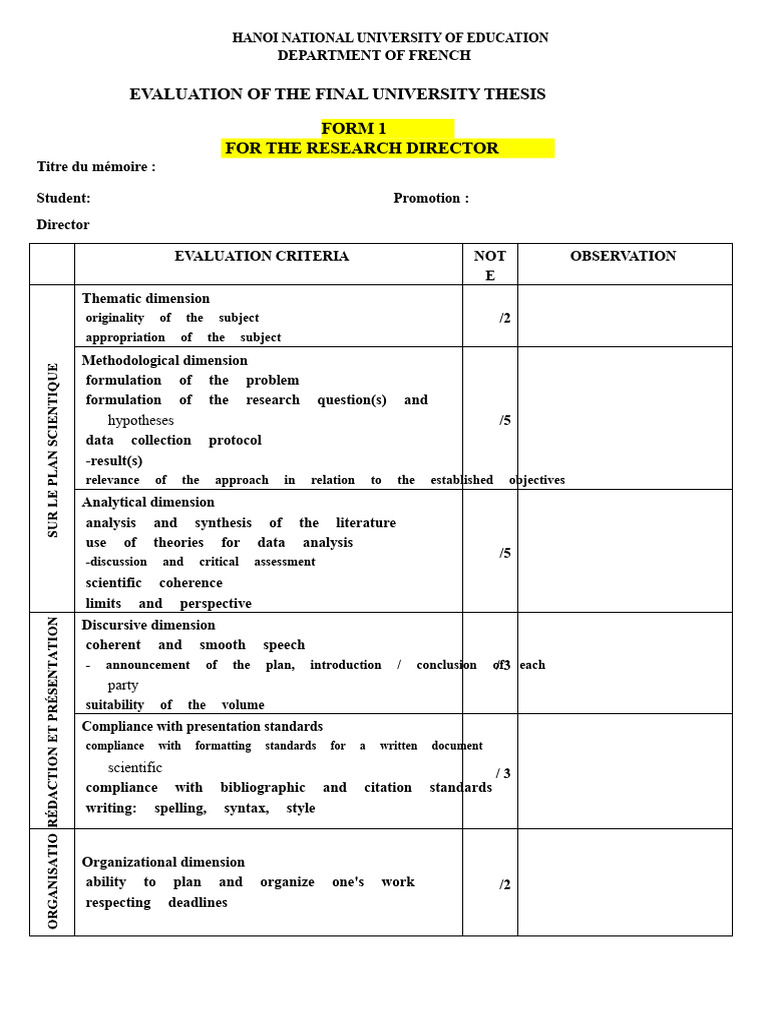 Grid - Evaluation of the University End-of-Studies Thesis | PDF ...