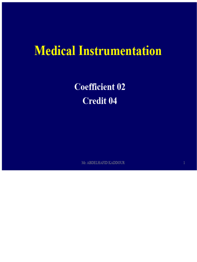 Overview of Medical Instrumentation | PDF | X Ray | Medical Imaging